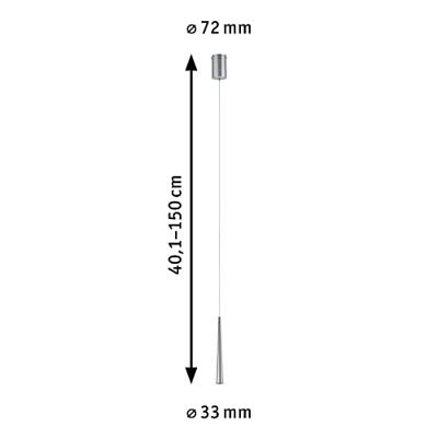 Paulmann Gutta 70929 LED-hanglamp LED LED vast ingebouwd 7 W Aluminium (geborsteld)