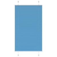 Pliss rolgordijn 75x100 cm stofbreedte 74,4 cm polyester blauw - thumbnail