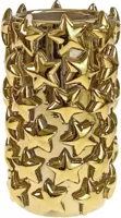 Werner Voss vaas dolomiet sterren 17x17x30cm goud - thumbnail