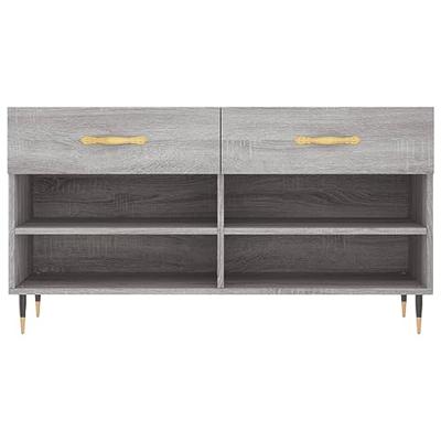 VidaXL Schoenenbank 102x35x55 cm bewerkt hout grijs sonoma eikenkleur