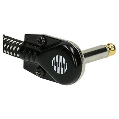 Klotz VINPAN0030 Vintage gitaar patchkabels 0.30 m zwart/wit haaks