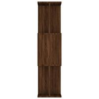 Boekenkast / kamerscherm 80x24x96 cm bewerkt hout bruineiken - thumbnail