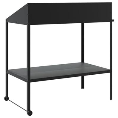 VidaXL Plantenstandaard 100x54,5x100 cm verzinkt staal antracietkleur