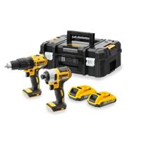 DeWalt DCK2060D2T Accu Combiset 18v 2.0Ah Li-ion in Koffer - DCD778 + DCF787 - DCK2060D2T-QW - thumbnail
