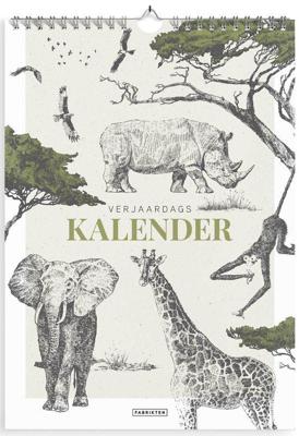 Verjaardagskalender Safari A4 Verjaardagskalender Safari A4