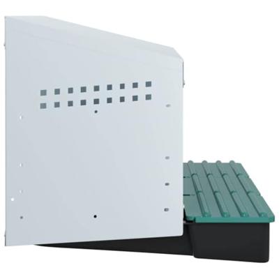 Kippennestkast 3 compartimenten wandmontage gegalvaniseerd staal