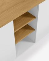 Kave Home Dressoir 'Abilen' Eiken, 180 x 75cm, kleur Wit - thumbnail