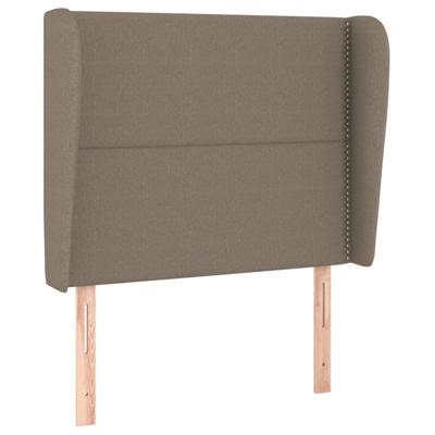 Hoofdbord met randen 183x23x78/88 cm stof taupe