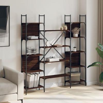 Boekenkast 155,5x24x166,5 cm bewerkt hout bruineikenkleurig Boekenkast 155,5x24x166,5 cm bewerkt hout bruineikenkleurig