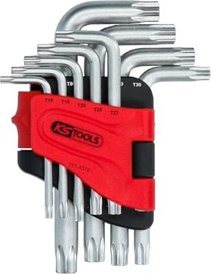 KS Tools 151.4570 TX Haakse schroevendraaierset TB 10, TB 15, TB 20, TB 25, TB 27, TB 30, TB 40, TB 45, TB 50 9-delig