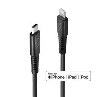 LINDY USB-kabel USB 2.0 Apple Lightning stekker, USB-C stekker 3.00 m Zwart 31288 - thumbnail