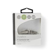 Nedis CSBW41913ME F-connector Weerbestendig Mannelijk - Voor 5,5 Mm Coaxkabels 2 Stuks Metaal - thumbnail