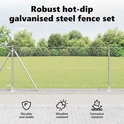 VidaXL Afrasteringspaal zilver 25 x 1 m (36 mm gaas) staal