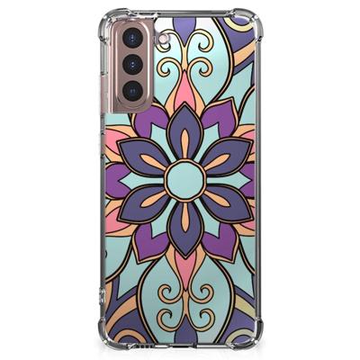 Samsung Galaxy S21 Plus Case Purple Flower Samsung Galaxy S21 Plus Case Purple Flower