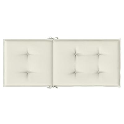 Stoelkussens 6 st hoge rug 120x50x4 cm stof gemleerd crme Stoelkussens 6 st hoge rug 120x50x4 cm stof gemleerd crme