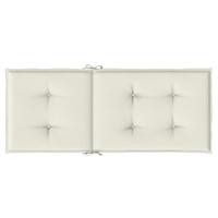 Stoelkussens 6 st hoge rug 120x50x4 cm stof gemleerd crme - thumbnail