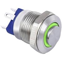 TRU COMPONENTS TC-9219004 Druktoets 48 V/AC 2 A 1x uit/(aan) Moment Groen IP67 1 stuk(s) - thumbnail