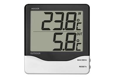 TFA Dostmann sku 30.1011.K Kabelgebonden thermometer Zwart-wit