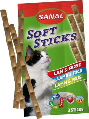 Sanal Soft Sticks lam & rijst 3 x 20g