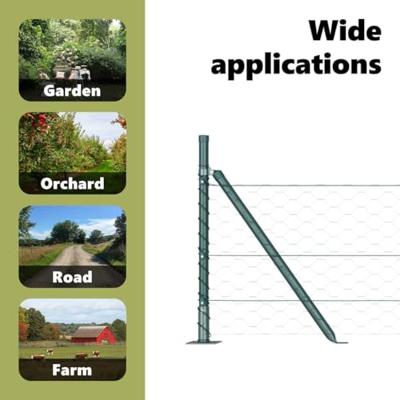 VidaXL Afrasteringspaal groen 10 x 0,5 m (50 mm gaas) staal en pvc