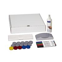 Maul Whiteboard accessoireset 6385909 Zwart Doos incl. 4 whiteboardmarkers, wisser, reiniger, 15 magneten (rond, 32 mm) - thumbnail