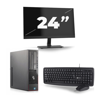 Fujitsu Esprimo E710 SFF - Intel Core i7-3e Generatie - 16GB RAM - 256GB SSD - Windows 10 + 1x 24 inch Monitor