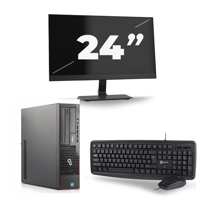 Fujitsu Esprimo E710 SFF - Intel Core i7-3e Generatie - 16GB RAM - 256GB SSD - Windows 10 + 1x 24 inch Monitor - thumbnail