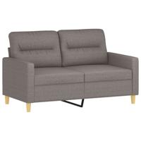 4-delige Loungeset met kussens stof taupe - thumbnail