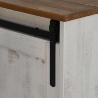 Tv-meubel HALDEN 2 schuifdeuren 150x40x60 cm massief hout wit - thumbnail