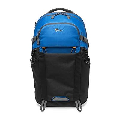 Lowepro LP37259-PWW Photo Active Zaino Outdoor con Divisori QuickShelf, Tablet 12”/iPad, Vano Idrataz. 2L, per Fotocamere Mirrorless, Sony, Canon, Nikon, Lenti, Gimbal, Droni, DJI, Osmo, Blu/Nero