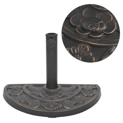 VidaXL Parasolvoet halfrond 9 kg hars bronskleurig VidaXL Parasolvoet halfrond 9 kg hars bronskleurig