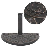 VidaXL Parasolvoet halfrond 9 kg hars bronskleurig - thumbnail