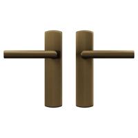 AXA deurkruk Milan met schild Curve brons - thumbnail