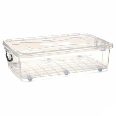 Opbergdoos op Wielen Kipit Transparant Plastic 40 L 46,5 x 20 x 72,2 cm (6 Stuks)