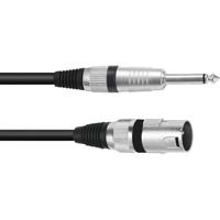 OMNITRONIC Adapter Cable XLR(M)/Jack mono 10m bk - thumbnail