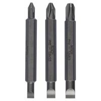 Bosch Accessories S 0,6 x 4,5, S 0,8 x5,5, S 1,2 x 6,5, PH1, PH2, PH3, 60 mm Dubbelbitset - thumbnail