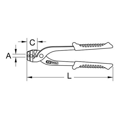 KS Tools 120.2000 Remleidingbuigtang, 2-in-1, Ø 4,75+6 mm