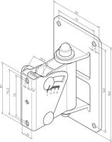 Konig & Meyer 24471 universele luidspreker wandbeugel wit - thumbnail
