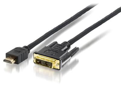Equip 119325 high quality hdmi to dvi-d single-link adapter cable, m/m, 5m, gold-plated, black