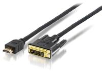 Equip 119325 high quality hdmi to dvi-d single-link adapter cable, m/m, 5m, gold-plated, black - thumbnail