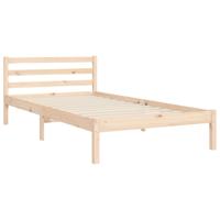Bedframe met hoofdbord massief hout - thumbnail
