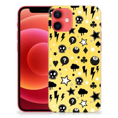 Silicone Back Case iPhone 12 Mini Punk Geel Silicone Back Case iPhone 12 Mini Punk Geel