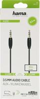 Hama Audiokabel 3,5-mm-jack-st. - St. Stereo Verguld Ultradun 0,5 M - thumbnail