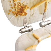 VidaXL Toiletbril met soft-close deksel zeester mdf - thumbnail