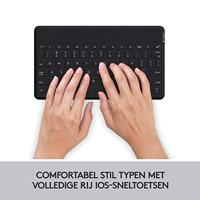 Logitech Keys-To-Go Draadloos Bluetooth Keyboard voor iPhone, iPad, Smartphone, Tablet, Windows, Apple TV, Ultra-Dun, Ultra-Licht, Sneltoetsen, QWERTY UK Layout - Zwart - thumbnail