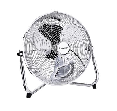 Bestron vloerventilator Retro 35 cm 3 standen 55W chroom