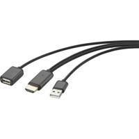 Renkforce RF-4700672 USB / HDMI Adapterkabel Zwart Met streamingfunctie 2.00 m - thumbnail