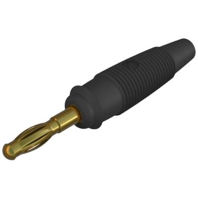 SKS Hirschmann LAS 30 schwarz Lamellenstekker Stekker, recht Stift-Ø: 4 mm Zwart 1 stuk(s)