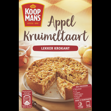 Koopmans Appelkruimeltaart Bakmix 410g bij Jumbo Koopmans Appelkruimeltaart Bakmix 410g bij Jumbo