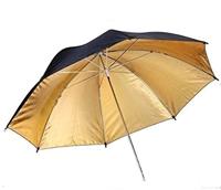 BRESSER BR-BG110 Paraplu zwart/goud 110cm - thumbnail